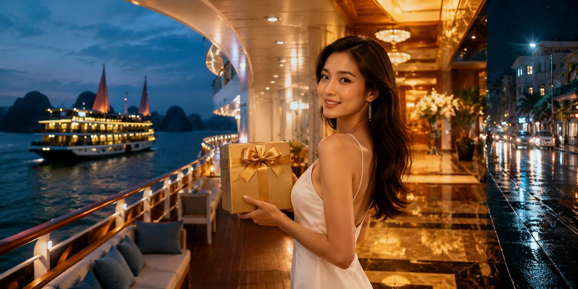 Người dùng Việt Nam theo dõi cược bóng đá với phong cảnh vịnh Hạ Long