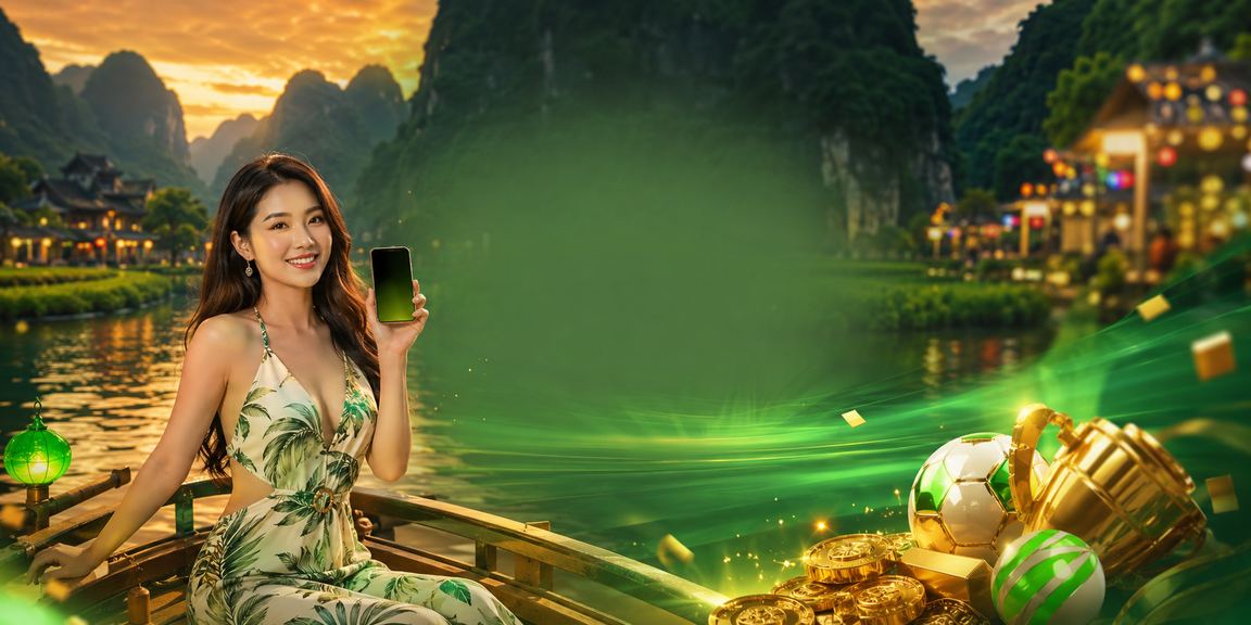 Người dùng tại Ninh Bình chơi casino trên điện thoại di động giữa khung cảnh thiên nhiên